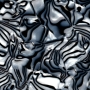 Celuloid PWBK-16070 160 x 70 cm czarno-biała zebra, perłowa
